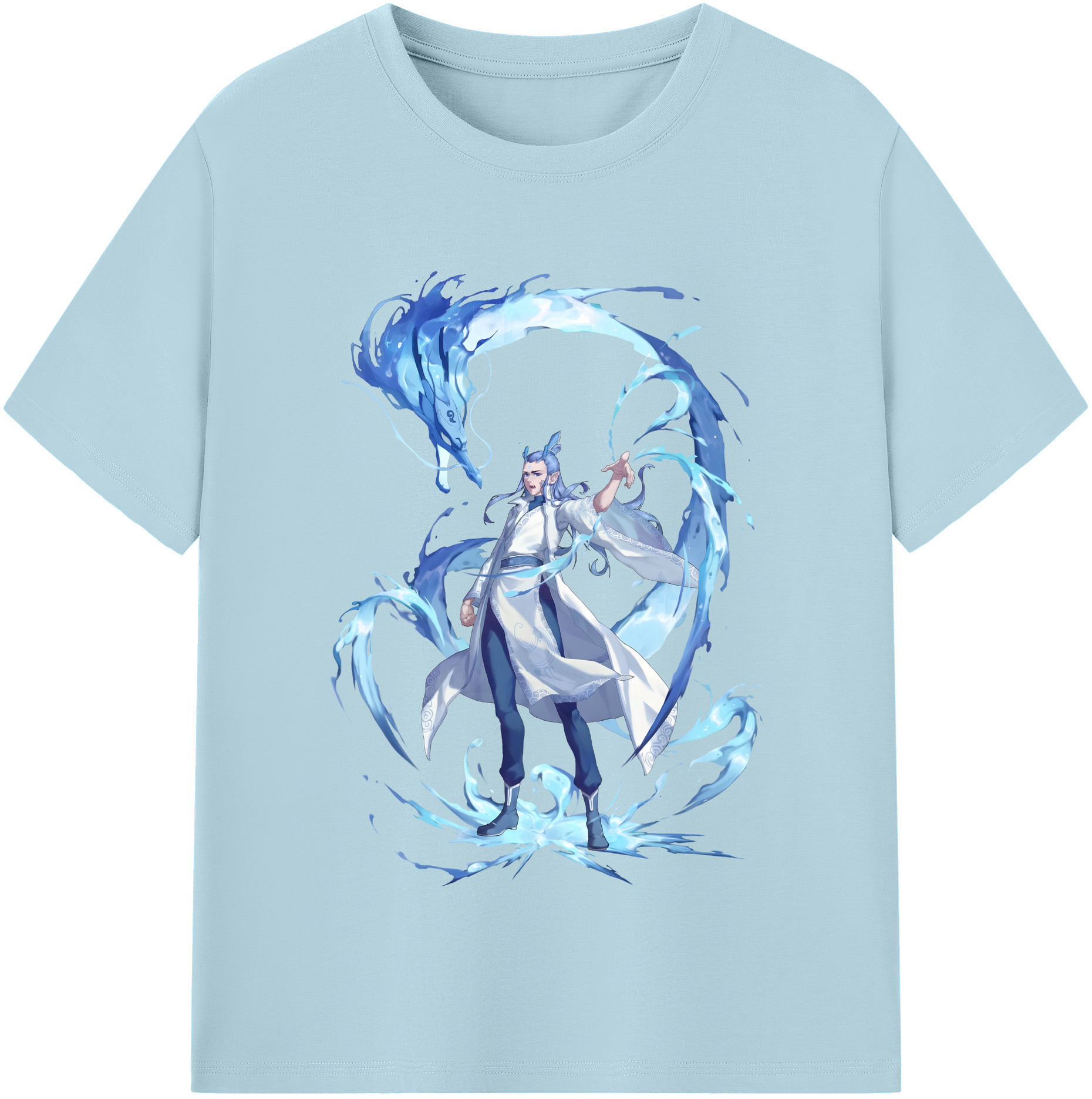 （画像用） Ne Zha 2 ナタ 魔童の大暴れ 綿100％半袖Tシャツ（フロントプリント）
